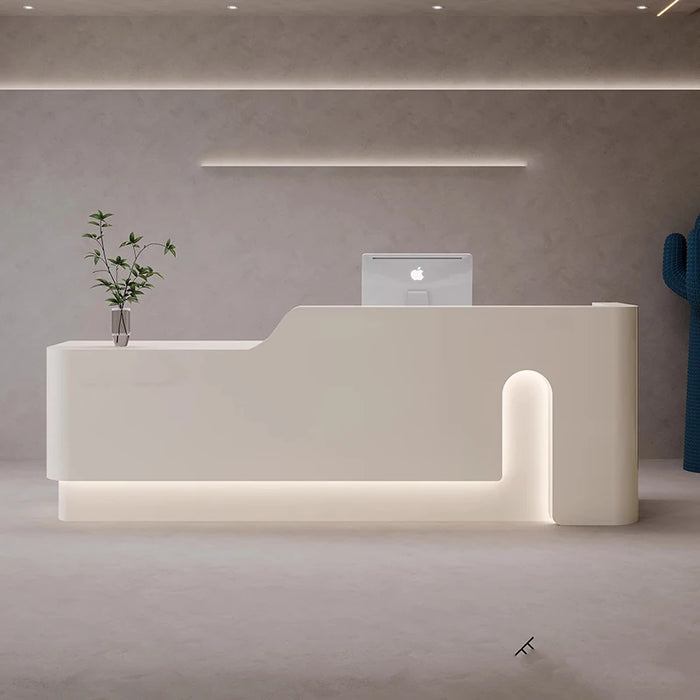 White Modern Reception Desks Office Luxury Information Bar Beauty Reception Desks Conference Mueble Para Negocio Room Furniture