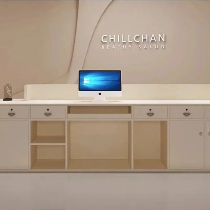 Modern Podium Reception Desks Office Gym Information Parental Advisory Bar White Reception Desks Luxury Mostrador Furniture
