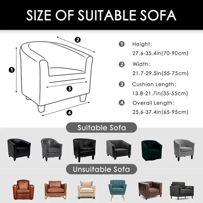 Polar Fleece Sofa Cover Elastic Lazy Boy Club Armchair Covers Stretch Tub Chair Cover Solid Color Sofa Slipcover for Living Room