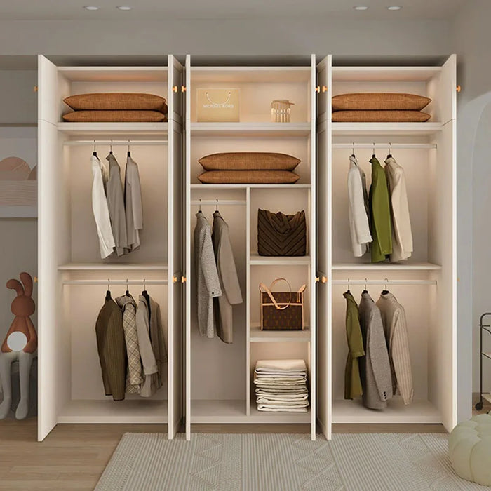 Aesthetic Full Size Wardrobe Clear Storage Wood Doors Drawers Wardrobe Closet Systems Cabinets Szafa Na Ubrania Furnitures