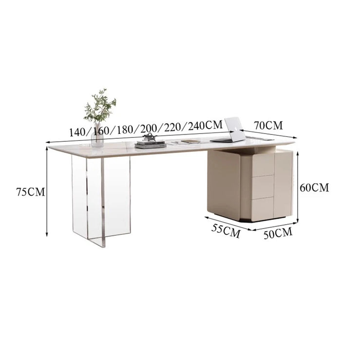 Meeting White Office Desks Reception Modern Desktop Luxury Writing Workstation Executive Storage Tavolo Da Lavoro Furniture