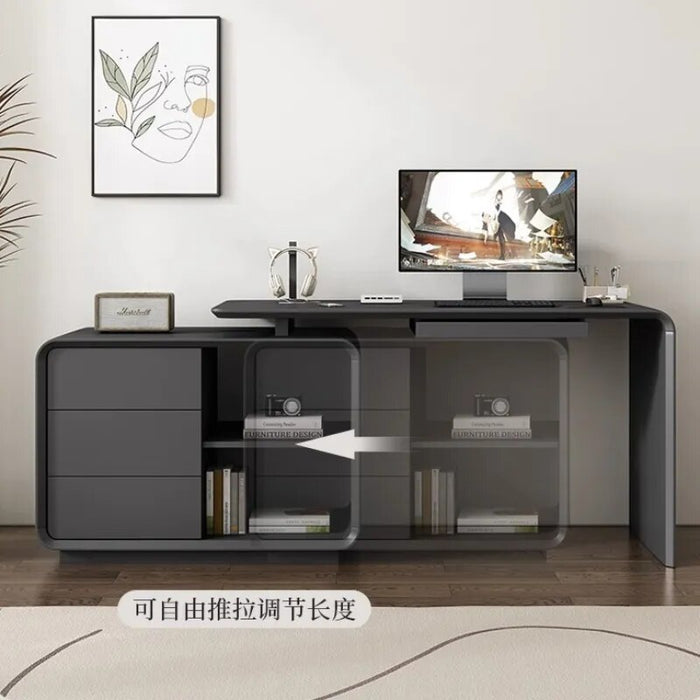 Living Room Luxury Office Desks Italian Simplicity Modern Design Office Desks Adjustable Computer Escritorio Furniture QF50OD
