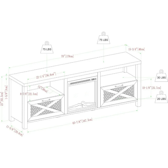 70 Inch Tv Stand Living Room Furniture Stone freight Free Home