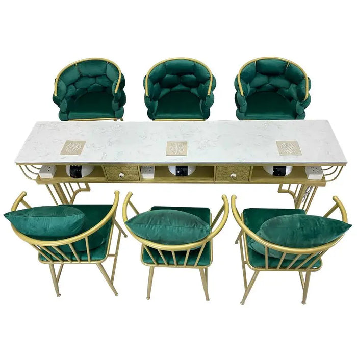 Modern Professional Nail Table Beauty Makeup Luxury Manicure Nail Table Reception Cleaner Tavolo Manicure Salon Furniture BL50NT