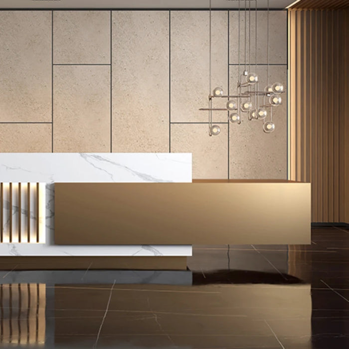 Luxury Counter Reception Desks Computer Rostrum Cashier Commercial Reception Desks Club Bureau Meuble Minimalist Furniture