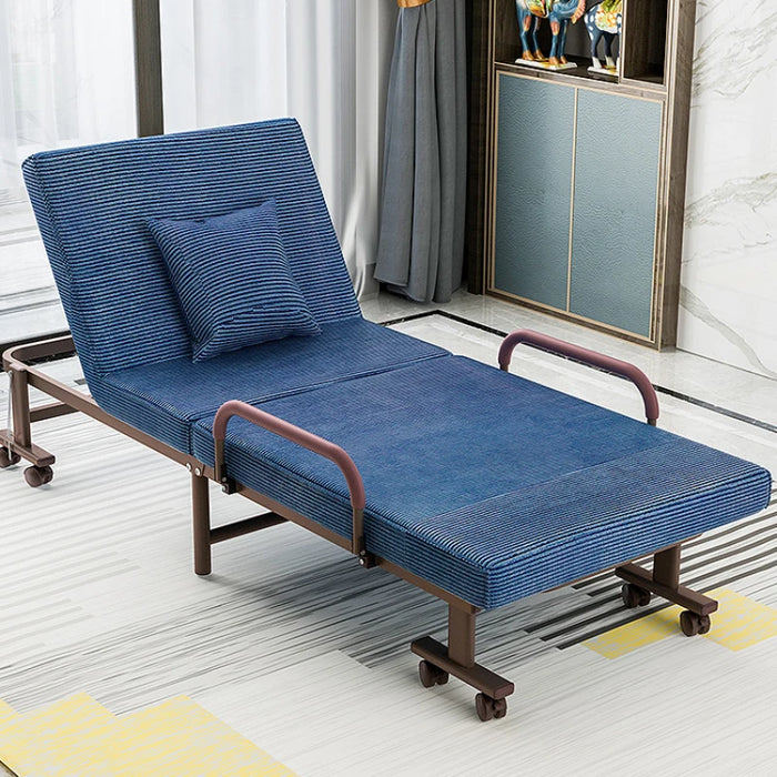Garden Luxury Single Beds Multifunctional Folding Metal Safe Nordic Beds Adults Adjustable Cama Dobravel Portatil Furnitures
