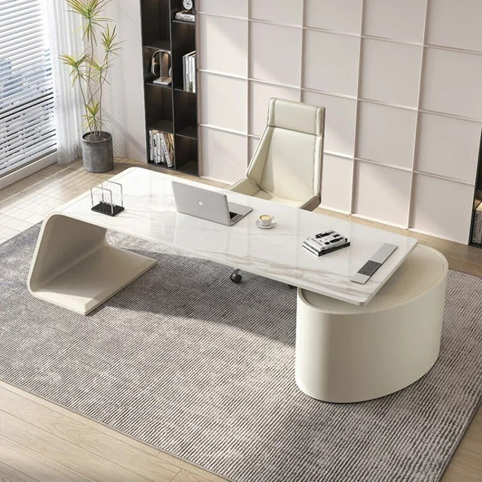 Italian Minimalism Office Desks Slate Light Luxury Modern Household Office Desks Computer Bureau Meuble Working Equipment QF50OD