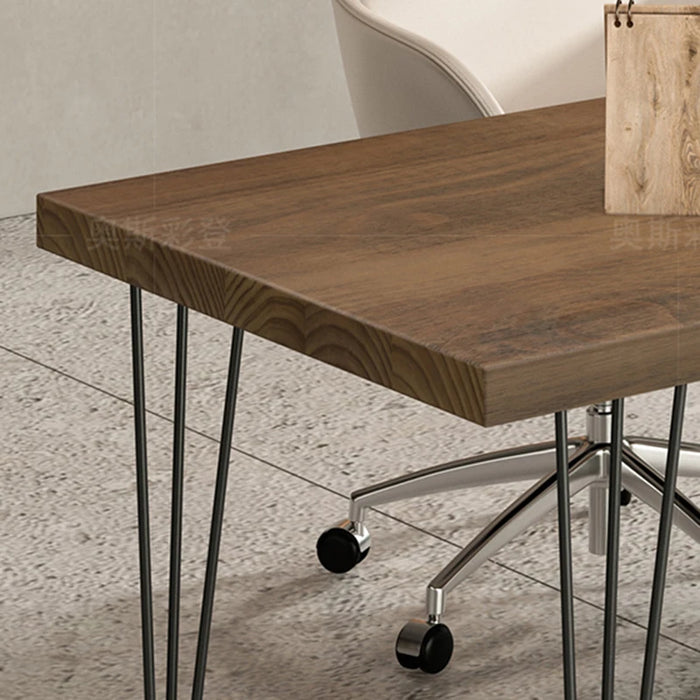 Fashion Computer Office Desk Learning Metal Frame Legs Executive Bedroom Wooden Desk Tables Set Muebles De Oficina Furniture