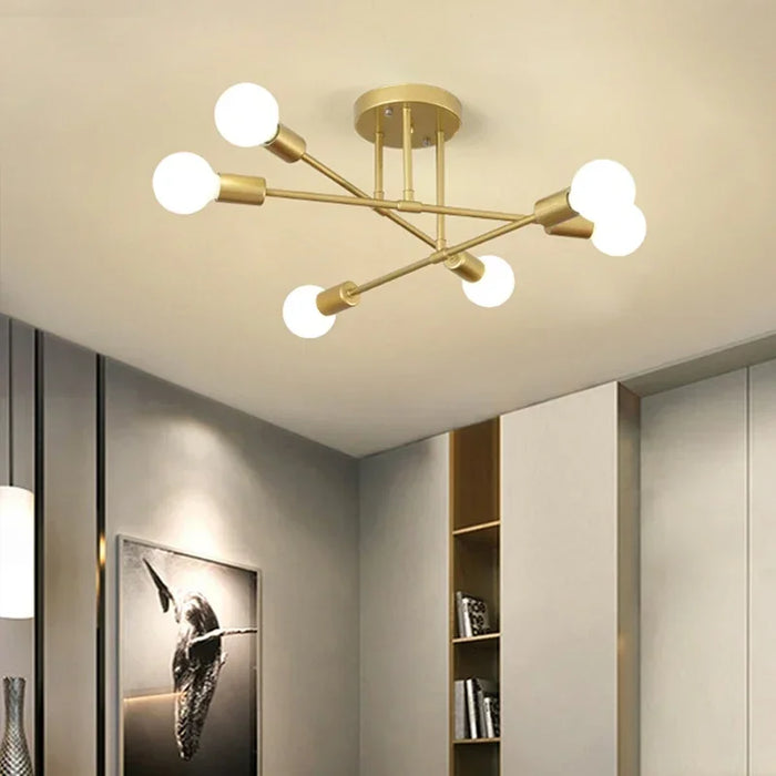 Modern Creative Chandelier LED Lighting Romantic Minimalist Ceiling Decor Lamp Black White Golden Bedroom Living  Dining Room