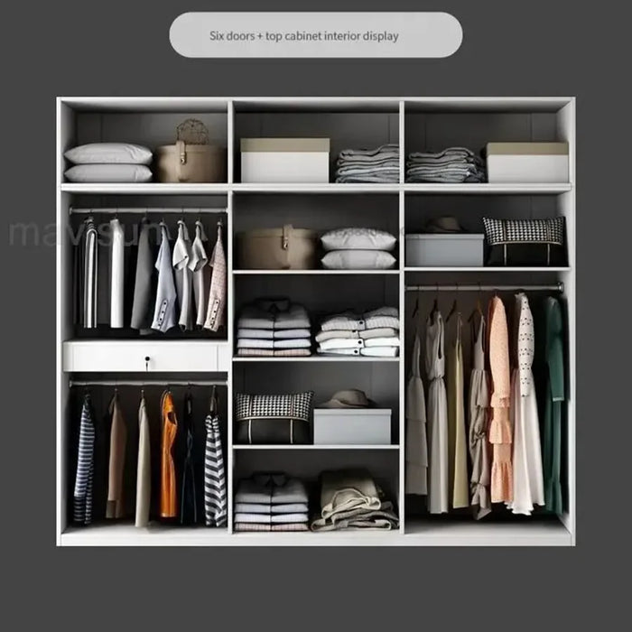 Modern Wardrobe In White Cabinets Including Versatile Storage UV Board Nordic Furniture Combination Home Luxury Closet GY50GM