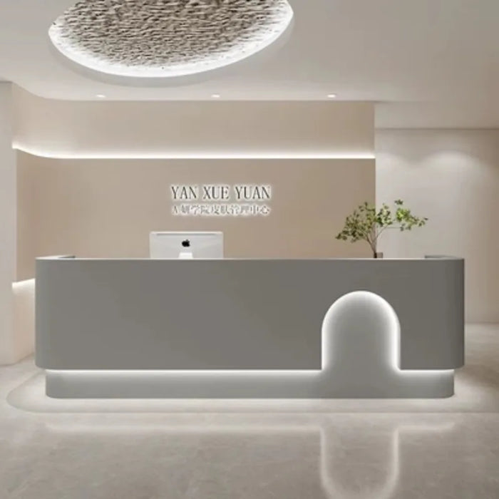 Wooden Service Desk Front Office Vanity Modern Reception Desk Rostrum Executive Computer Rivanie Per Ufficio Moderno Furniture
