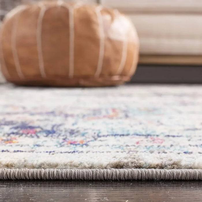 Boho Chic Medallion Distressed Design Carpet Living Room Decor Non-Shedding & Easy Care & Blue Decoration Home Freight free