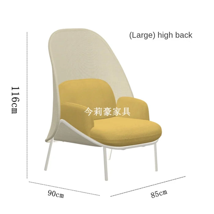 Designer Model Room Bedroom Balcony Sofa Chair Light Luxury Net Red Backrest Wabi-sabi Style Modern Fashion Single