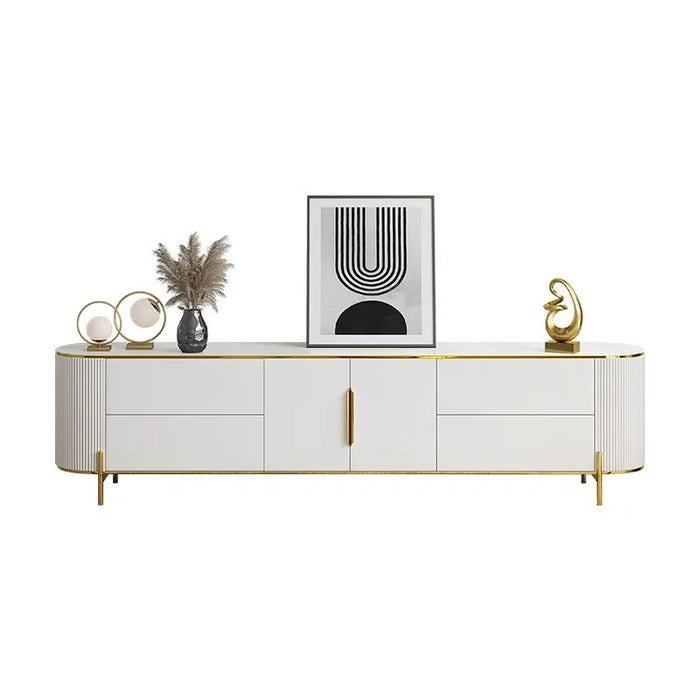 Living room furniture extravagant rock panel TV cabinet Italian villa floor cabinet American TV cabinet coffee table