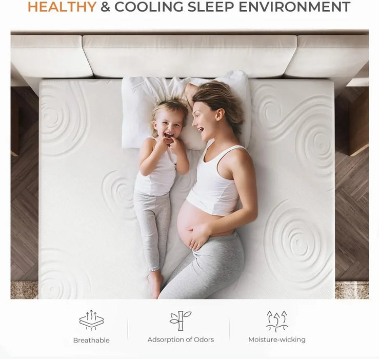 Sweetnight Queen Mattress, 12 Inch Gel Bamboo Charcoal Memory Foam Mattress for Cooling Sleep & Pressure Relief, Plush Foam