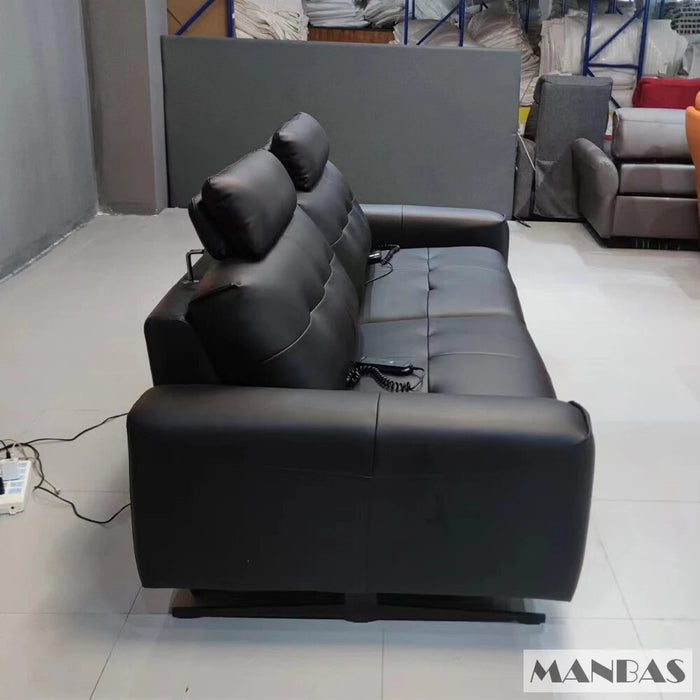 MINGDIBAO Genuine Leather Recliner Sofa Italian Leather Couch Sectional Sofa Set with Executive Chair Electric Recliner Chairs