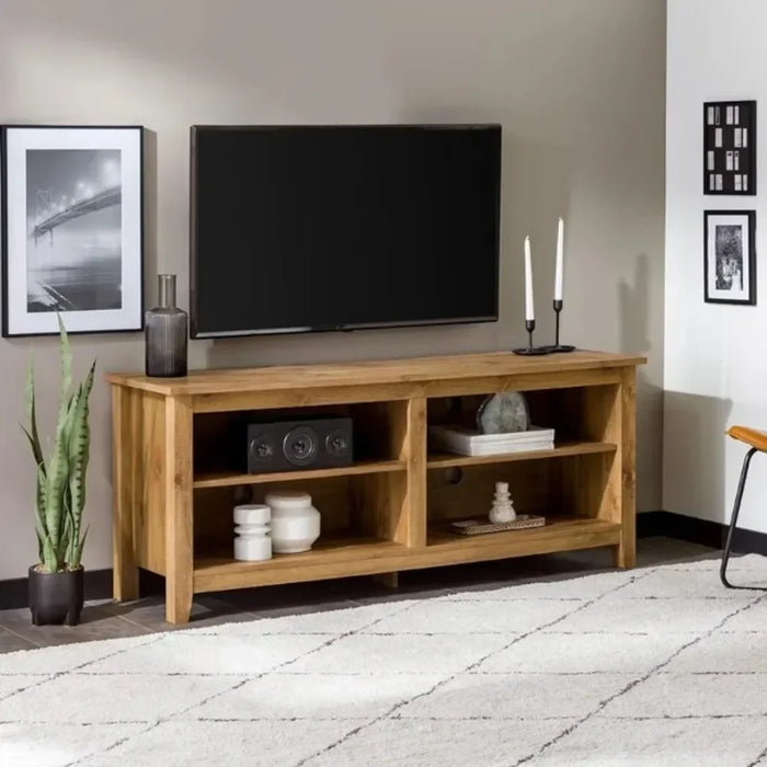Classic TV Stand for TVs Up To 65 Inches, 58 Inch, Barnwood Modern Living Room Furniture Cabinet