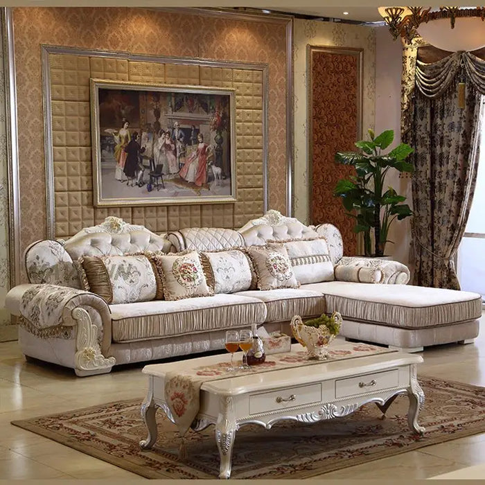 Luxury Europe Style Couch Modern Furniture Apartment Exquisite Embroidery Removable Washable American Stylish Living Room Sofa