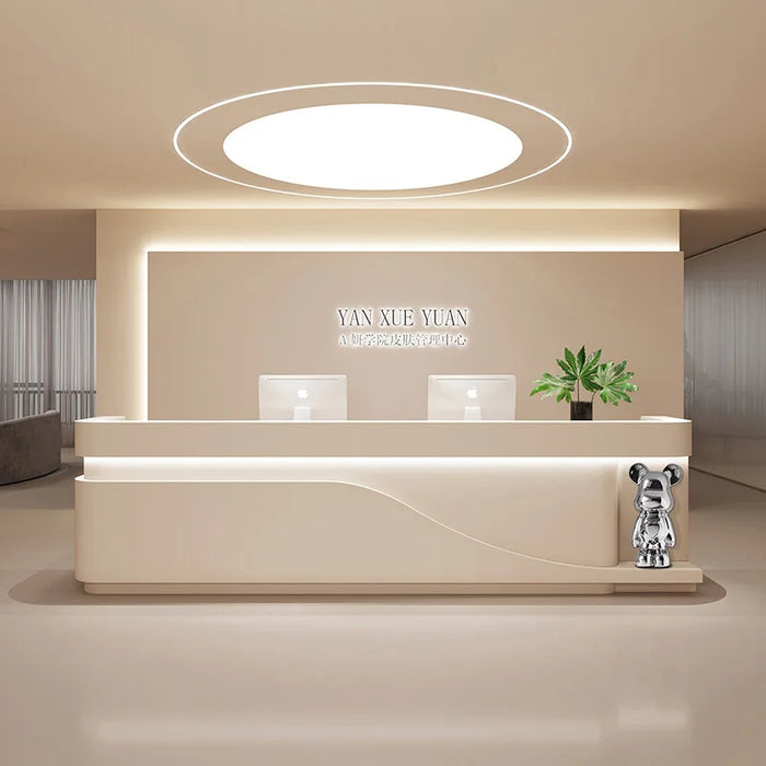 Office Pulpit Reception Desks Front Register Table Podium Futuristic Reception Desks Standing Bureau Meuble Luxury Furniture