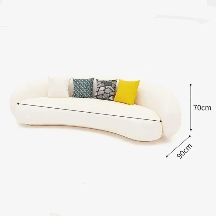 White Big Living Room Sofas Europe Loveseat Circle Curved Nordic Living Room Sofa Home use Luxury Sofy Do Salonu Home Furniture