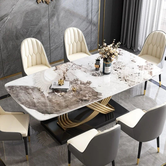 Luxury Slate Dining Tables Design Coffee Living Room Modern Dining Tables Kitchen Nordic Tavolo Pranzo Home Furniture