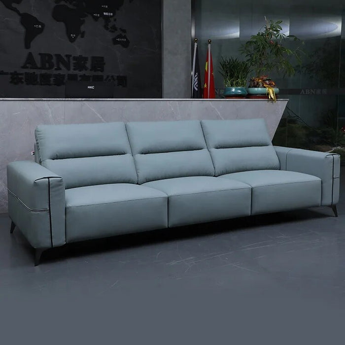 Prefab Houses Modern Furniture 3 Seat Blue Black Colour Eco Leather Live Sofa Room Set Of Sofas For Sale