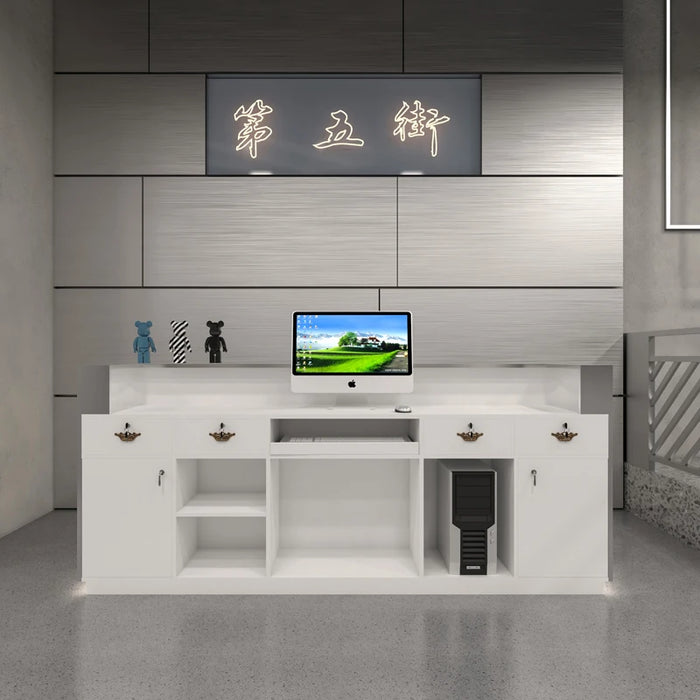 Cafe Shop Reception Counter Cashier Restaurant Grocery Checkout Counter Store Office Table Desk Rezeption Furniture Office