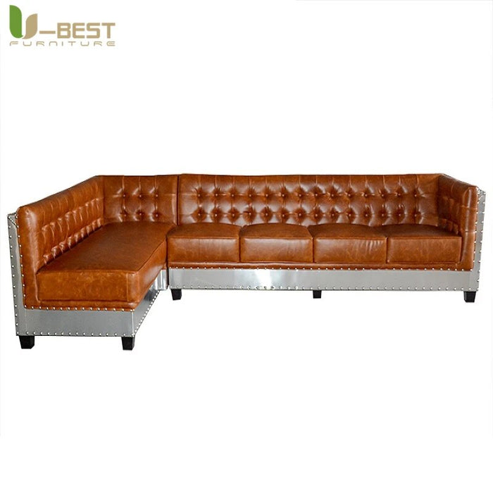 Industrial Retro Aviato Sofa Living Room Furniture Leather  Sofas Set Chair Personalization Pub Club Studio Kanepe Combination