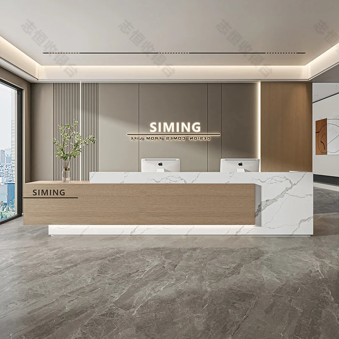 Office Reception Desk Vanity Wooden Study Table Shop Counter Service Desk Front Salon Tocador Mueble Maquillaje Salon Furniture