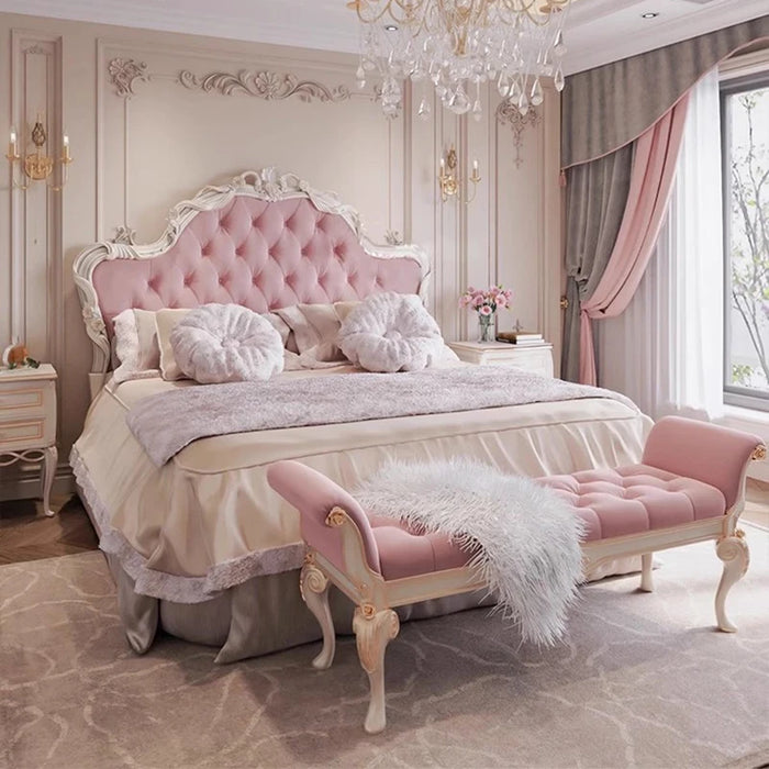 Nordic Queen Double Bed Modern Whitr King Kids Girl Headboard Double Bed Boys Sleeping Camas Matrimonial Bedroom Furniture