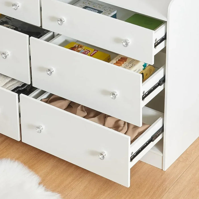 Women's Furniture Makeup Dressing Table Closet Hallway Wood Dresser Toiletries White Chest of Drawers Dresser for Bedroom Vanity