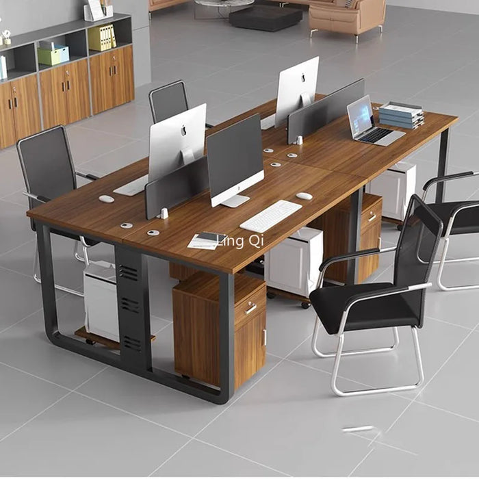 Dark Wood Free Shipping Office Desk Executive Conference Mid Century Vintage Computer Desks Vanity Student Bureau Home Furniture