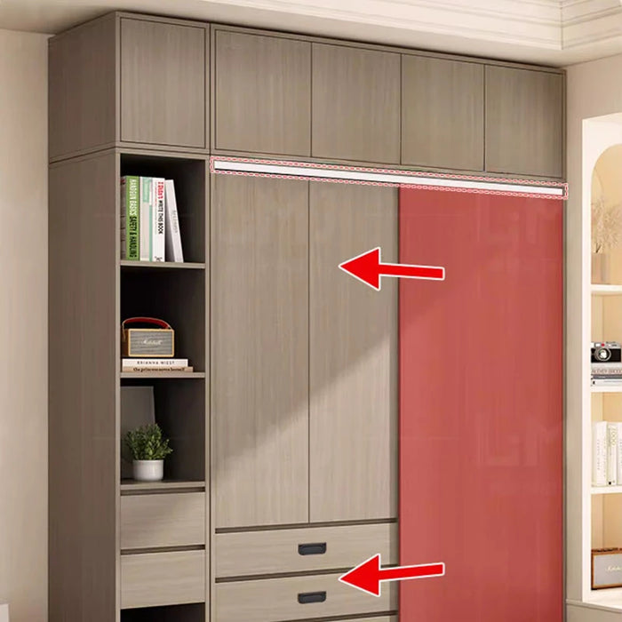 Children Clothes Wardrobe Storage Drawer Wood Sliding Doors Bedroom Wardrobe Closet Systems Quarda Roupas Closets Armables