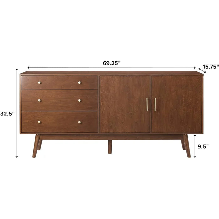 Cabinet Kitchen Cabinets Modern Wood Kitchen Buffet Sideboard Entryway Serving Storage Cabinet Doors-Dining Room Console Home