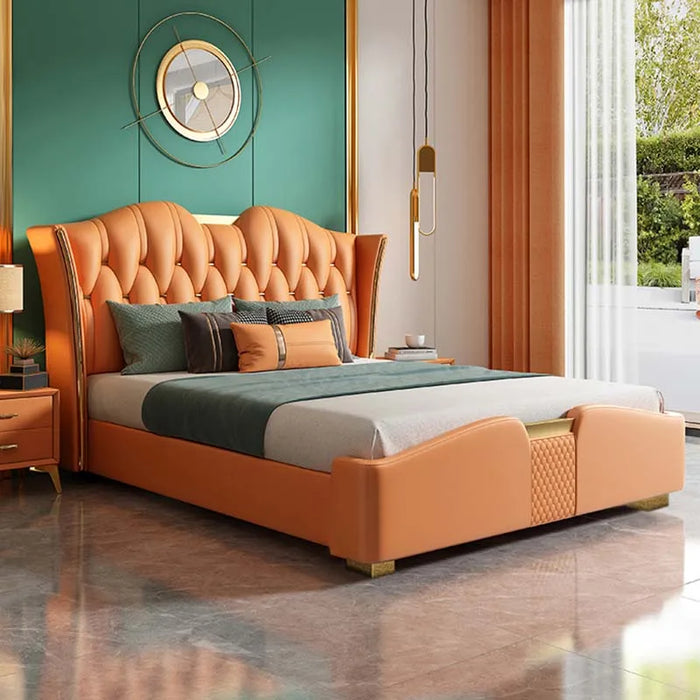 Space Saving Marriage Bed King Size European Multifunctional Lounge Bed Modern Luxury Cama De Casal Luxuosa Hotel Furniture