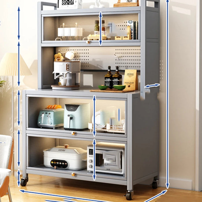 Laden Display Shelves Sideboard Shelf Modern Chinese Dining Dish Drawers Glass Sideboard Kitchen Armario Cozinha Furniture HDH