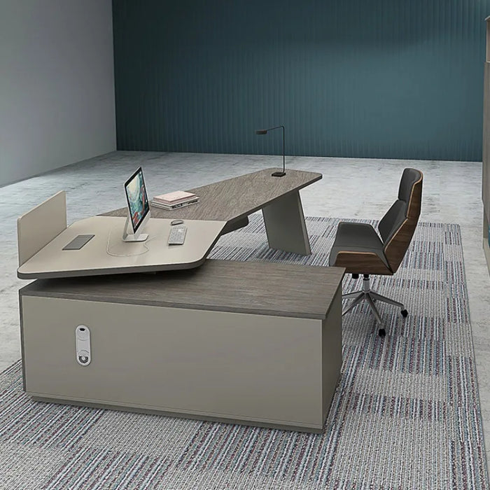 Creative Irregular Boss Work Desk Fashion Creative Manager Boss Desks Table Chair Bookcase Set Modern Office Furniture