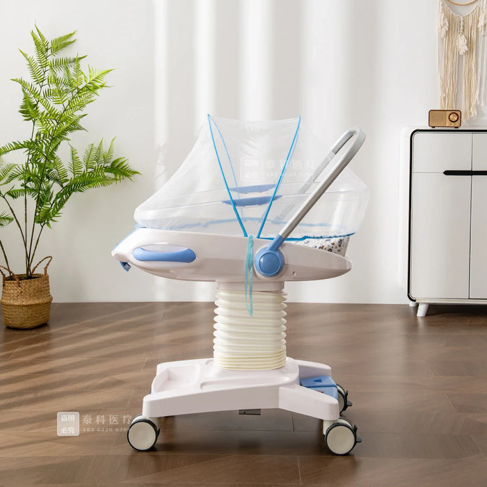 Baby stroller with high transparency, movable lifting and multifunctional anti overflow baby crib trolley