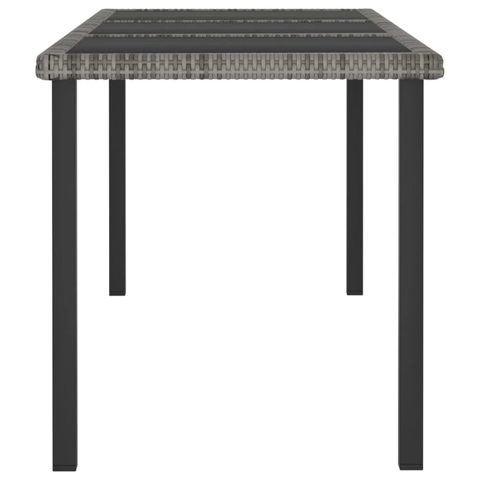 9 Piece Patio Dining Set Poly Rattan Gray B Outdoor Table and Chair Sets Outdoor Furniture Sets