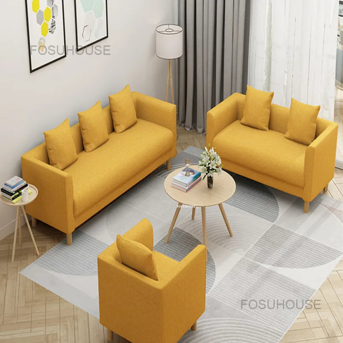 Simple Modern Living Room Sofas Single Sofa Chair Living Room Furniture Small Sofa Family Bedroom Cloth Lounge Lazy Sofa Home