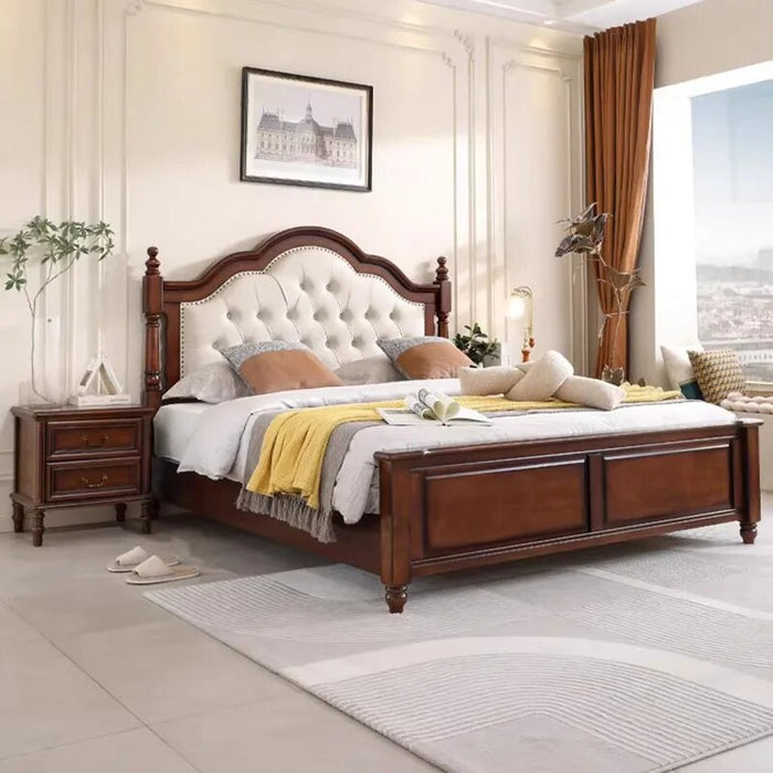 Upholstery Villa Double Bed Designer Glamorous Modern King Size Bed Frame Storage Safe Sleeping Cama Box Casal Furnitures