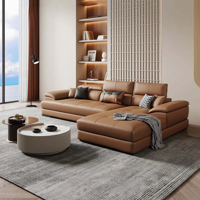 European Living Room Sofa Genuine Leather Sectional Corner Sofas Modular Luxury Sofa Sala De Estar De Luxo Modern Furniture