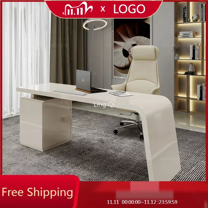 Free Shipping Luxury Office Desk Student Reception Designer Organizer Computer Desks Home Storage Bureau Meuble Modern Furniture