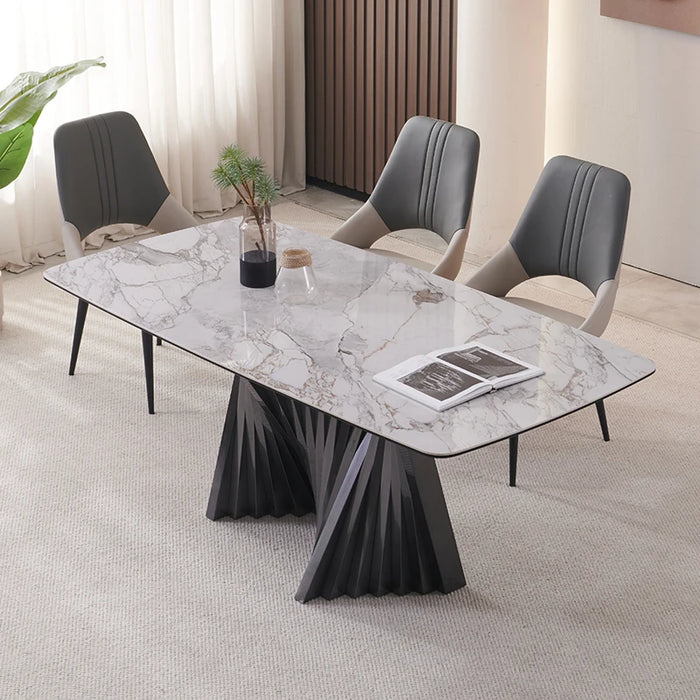 Luxury Modern Dining Table Waterproof Design Japanese Chair Dining Table Rectangle Industrial Mesa De Comedor Home Furniture
