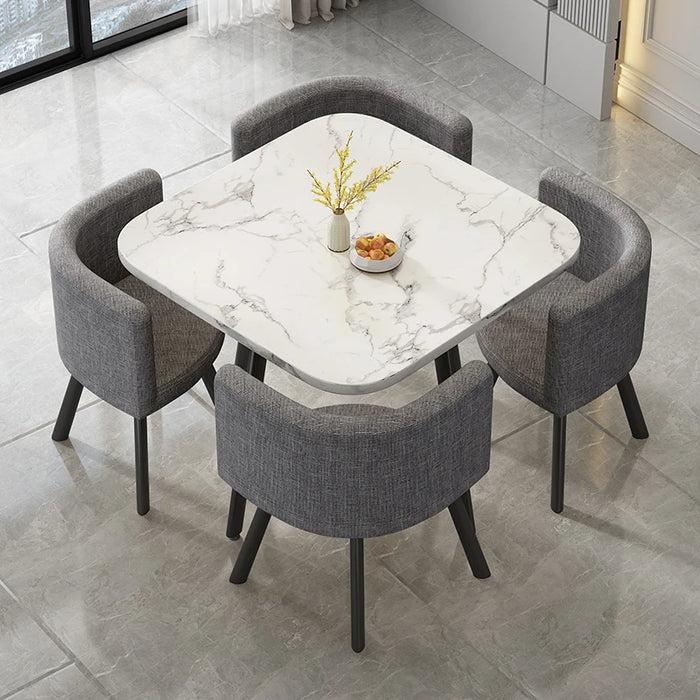 Living Room Chairs Minimalist Modern Dining Table Set 4 Chairs Comedor 4 Sillas Reception Coffee Tables Kitchen Furniture HY
