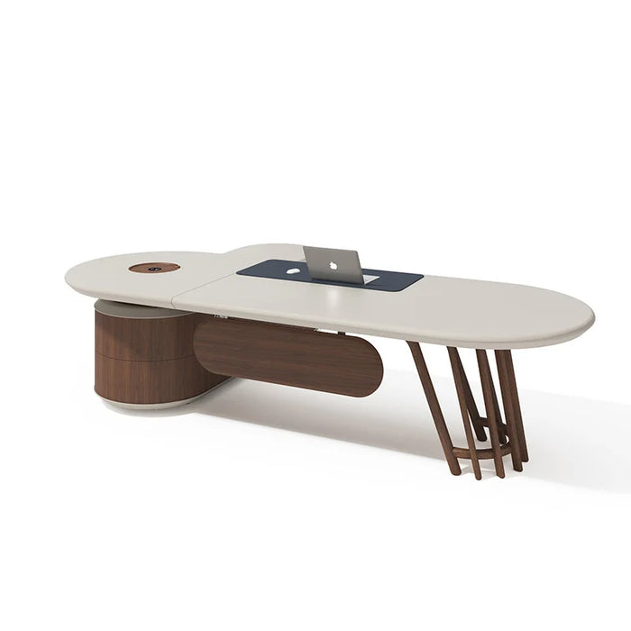 Luxury solid wood office boss desk high-end new Chinese large desk creative modern president desk simple