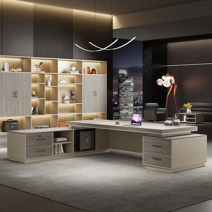 Modern Office Lap Desk Executive L Shape Table Work Desk Student Workbench Makeup Mesas De Computador Media Console Furniture