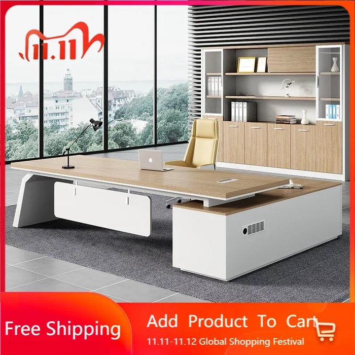 Vanity Conference Office Desk Student Writing Desktop Reception Office Desk Storage Scrivania Cameretta Modern Furniture