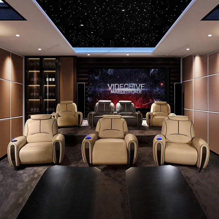 New Villa, Home Theater, Sofa, Private Cinema, Audiovisual Room, Film and Television Hall, Electric Multifunctional Viewing Seat