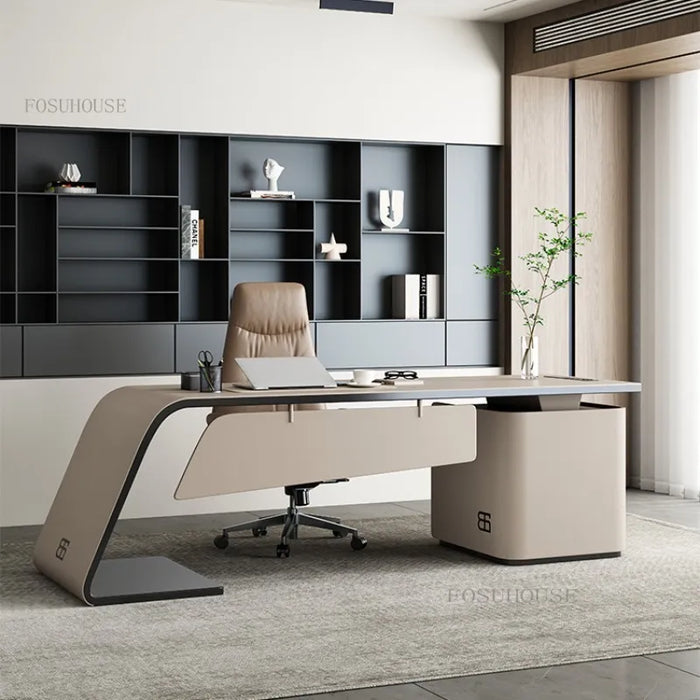 Luxury Boss Office Desks Minimalist Work Desk Corner Executive Table Home Study Desktop Computer Table Office Furniture H